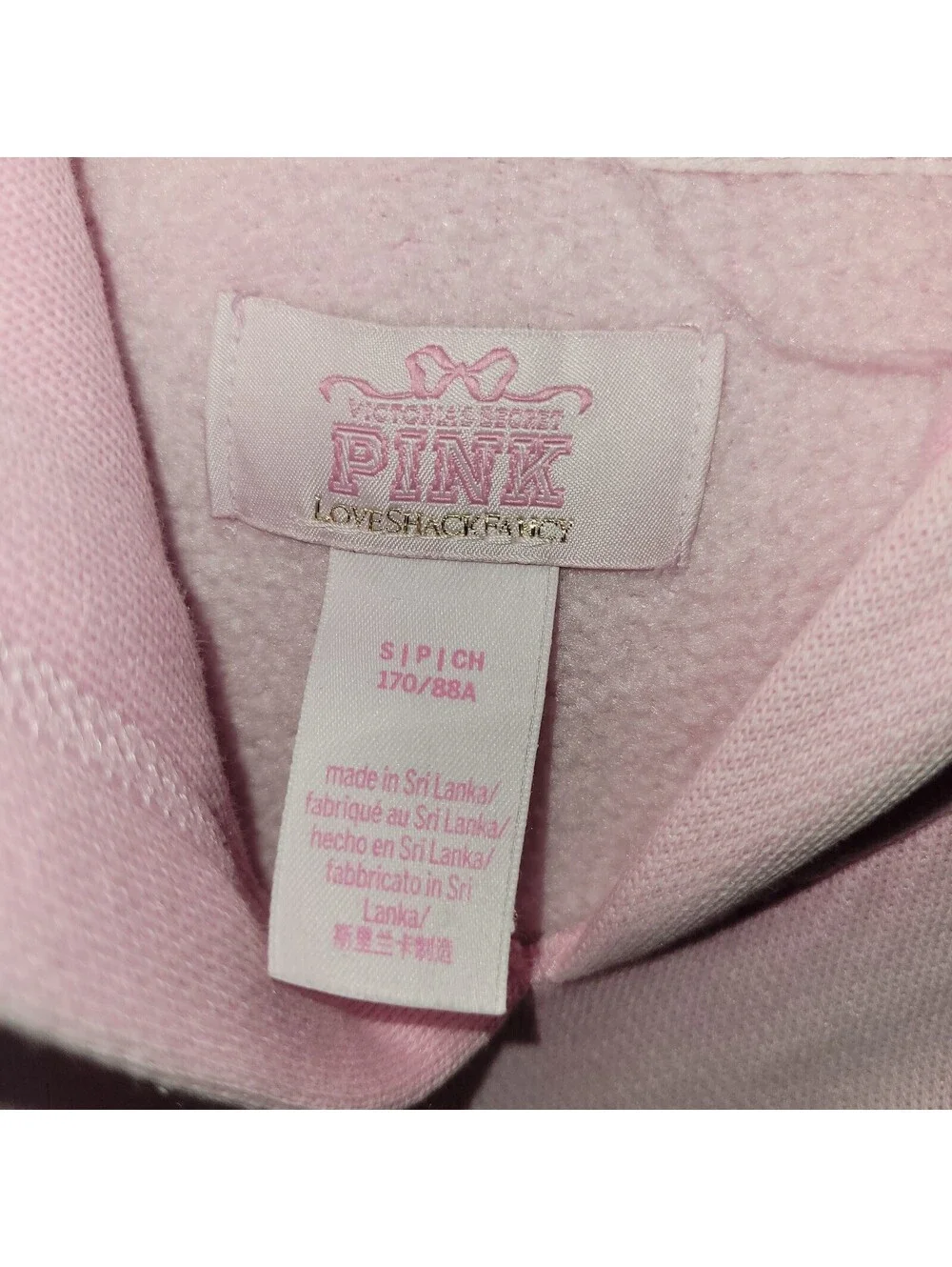 PINK Victoria's Secret LoveShackFancy Hoodie Women's S Pink Pullover Sweatshirt